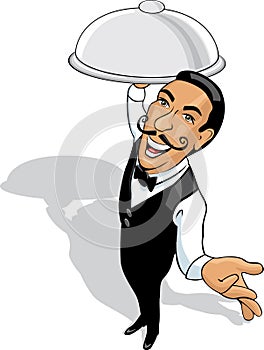 Waiter cartoon