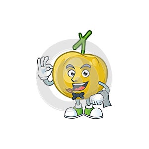 Waiter ripe araza cartoon with character mascot photo