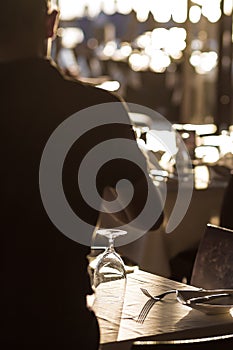 Waiter Serving Banquet Tables at Receptions