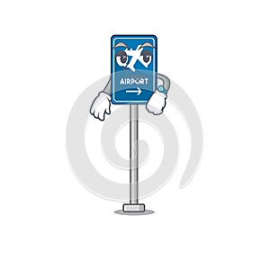 Waiting airport sign toys in cartoon shaped