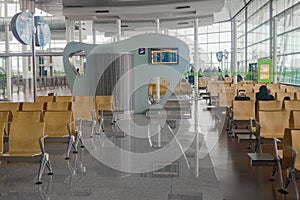 Waiting area at the airport terminal gate passenger