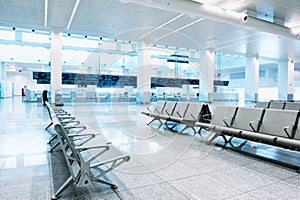 Waiting area in airport terminal