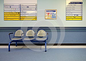 Waiting area seats in hospital