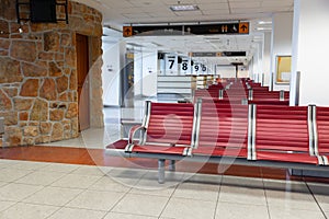 Waiting area in terminal without passangers