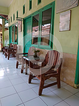 Waiting chair in front of the room at the health clinic