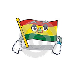 Waiting flag guatermala on cartoon character mascot design