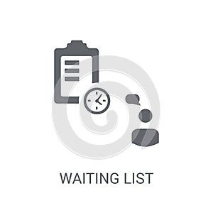 Waiting list icon. Trendy Waiting list logo concept on white background from e-commerce and payment collection