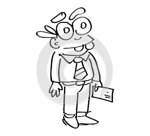 Waiting Man Cartoon Drawing