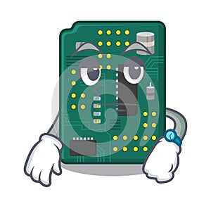 Waiting PCB circuit board in the cartoon