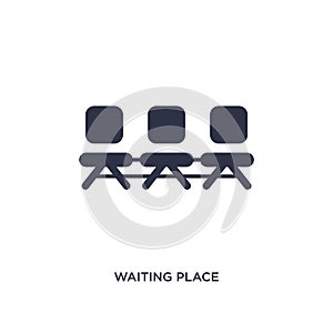 waiting place icon on white background. Simple element illustration from airport terminal concept