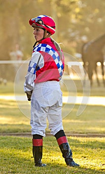 Waiting for a race horse