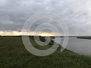 Waiting a rain on the river