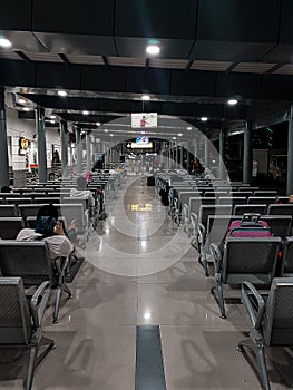 Waiting room in pasar senen train station