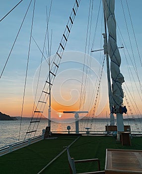 Waiting for the sunset on this ship with your loved ones