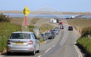 Waiting for tide to clear causeway to Lindisfarne