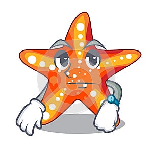 Waiting underwater sea in the starfish mascot