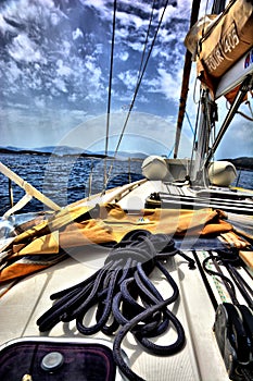 Waiting for the wind, Greece. photo