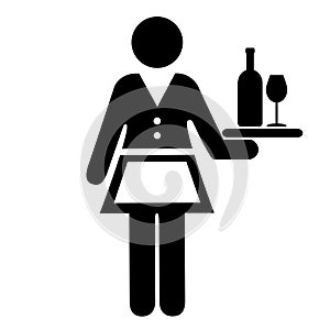 Waitress illustration