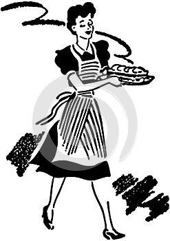 Waitress Serving Food