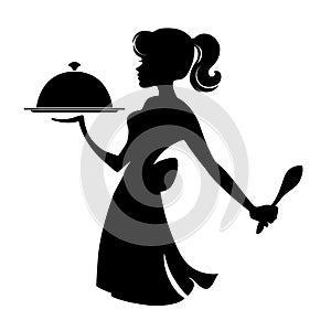 Waitress silhouette