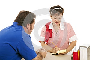 Waitress Takes Customer Order