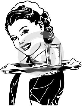 Waitress With Tray