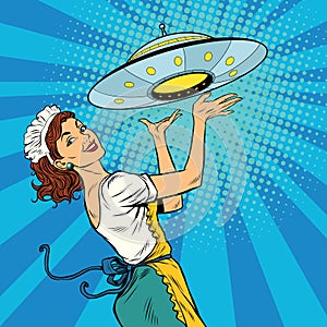 The waitress with UFO