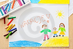 Wakacje - Polish word for summer vacation photo