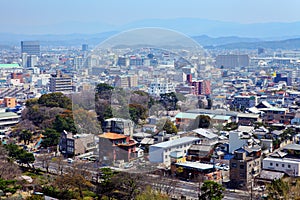 Wakayama cityscape in Japan