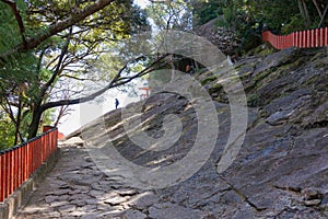 Approach to Kamikura Shrine in Shingu, Wakayama, Japan. It is part of the photo