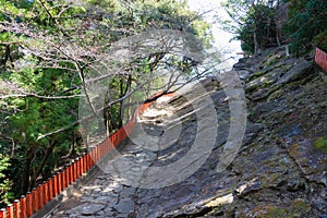 Approach to Kamikura Shrine in Shingu, Wakayama, Japan. It is part of the photo