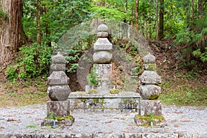 Tomb of Toyotomi Hideyoshi Toyotomi Family at Okunoin Cemetery at Mount Koya in Koya, Wakayama,