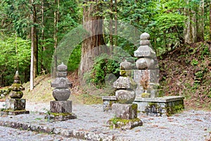 Tomb of Toyotomi Hideyoshi Toyotomi Family at Okunoin Cemetery at Mount Koya in Koya, Wakayama,