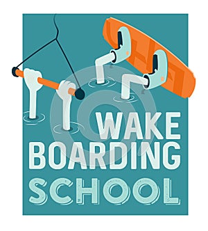 Wake boarding school poster