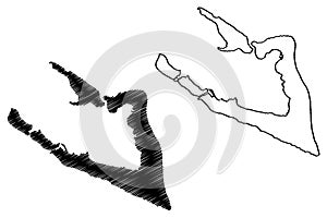 Wake Island United States Minor Outlying Islands, Pacific Ocean, United States of America, USA, Micronesia map vector