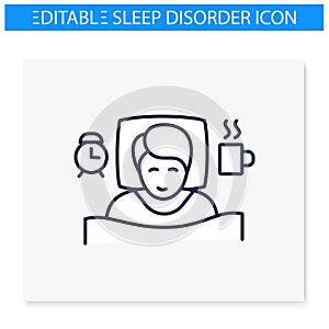 Wake schedule changes line icon