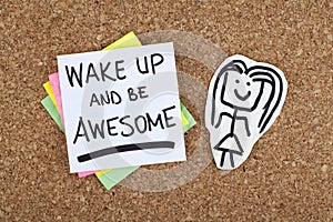 Wake Up and Be Awesome Inspirational Message