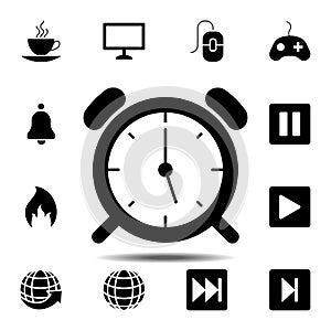 Wake Up Clock Logo Templateicon. Simple glyph vector element of web, minimalistic icons set for UI and UX, website or mobile