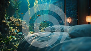 Wake up feeling rejuvenated and refreshed after a magical nights sleep in a serene underwater hotel room at Neptunes