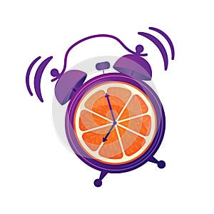 Wake up. Good morning. Good start to the day. Oranges juice for breakfast. Energetic, vitamin morning. The alarm clock