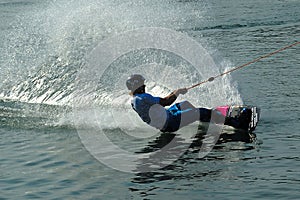 Wakeboarder in action