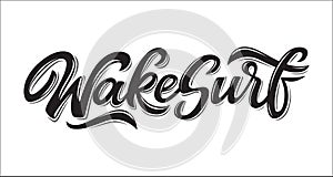 Wakesurf lettering logo photo