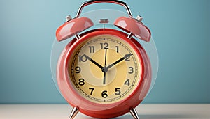 Waking up to the countdown of a single alarm clock generated by AI