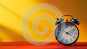 Waking up to old fashioned alarm clock bell generated by AI