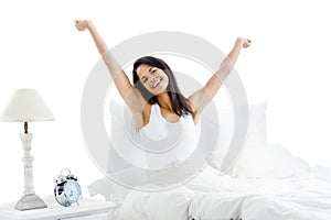 Waking up woman photo