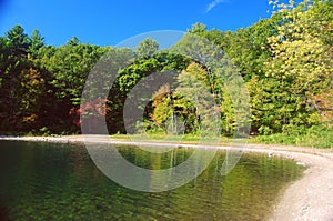 Walden Pond in Concord, Massachusetts, USA.