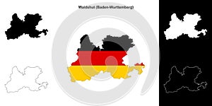 Waldshut outline map photo