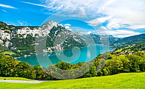 Walensee Lake in Switzerland