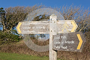 Wales coast path sign