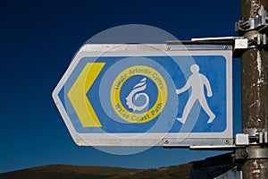 Wales Coastal Path sign